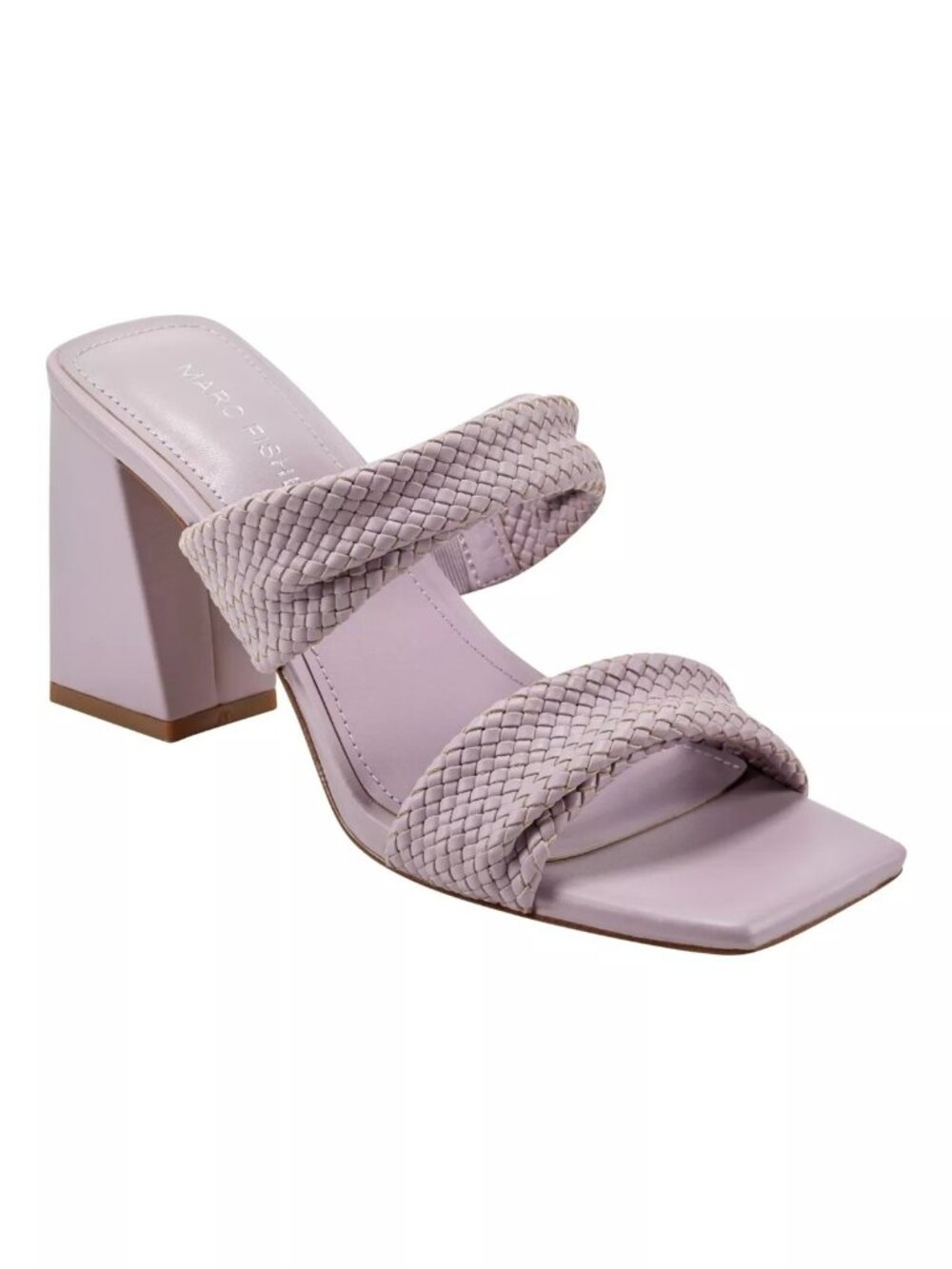 Marc Fisher Womens Eloria Block Heel Slip On Dress Sandals Purple Size 5 NIB